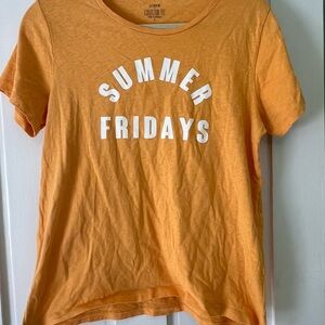 J. Crew Orange 'Summer Fridays' Graphic Tee